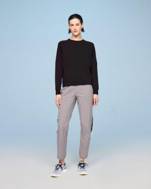 Black On Cloud Movement Crew Women Sweatshirts | EG_ON8595