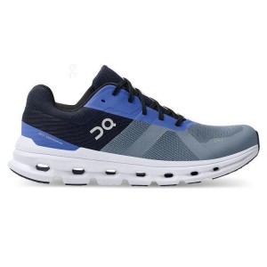 Blue / Grey On Cloud Cloudrunner Men Road Running Shoes | EG_ON1174