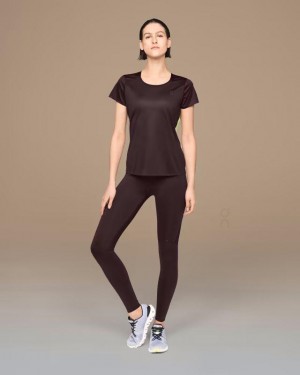Brown On Cloud Performance-T Women T-shirts | EG_ON8199