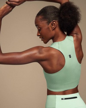 Green On Cloud Race Crop Women Tank Top | EG_ON9051