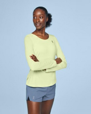 Yellow On Cloud Performance Long-T Women T-shirts | EG_ON8635